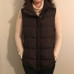 J Crew Brown Puffer Vest